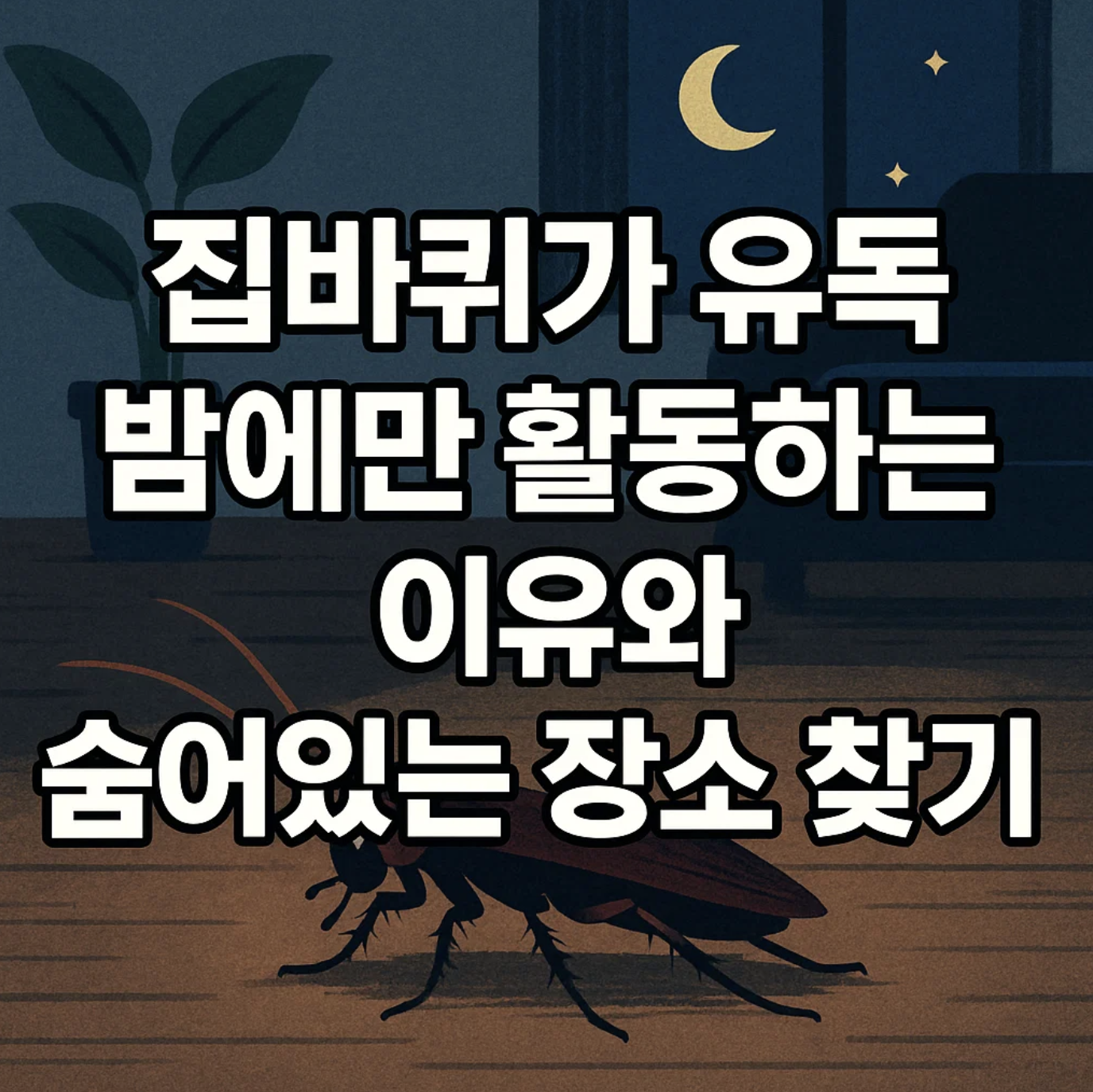 집바퀴가 유독 밤에만 활동하는 이유와 숨어있는 장소 찾기