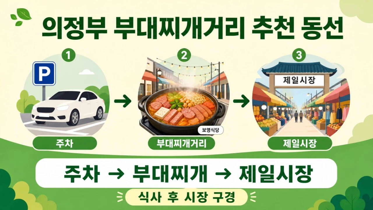 의정부 부대찌개거리 주차 후 보영식당과 제일시장을 둘러보는 추천 동선