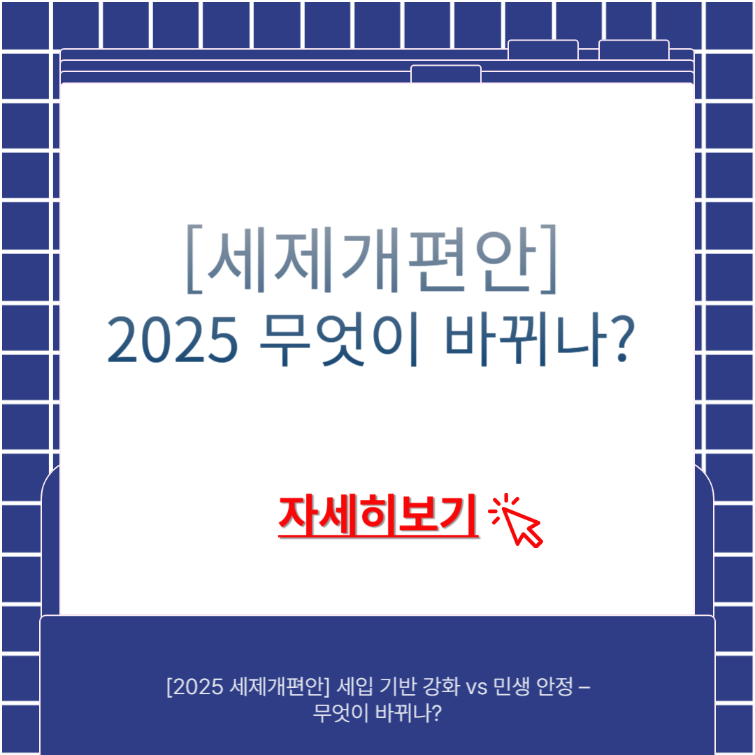 2025세제개편안