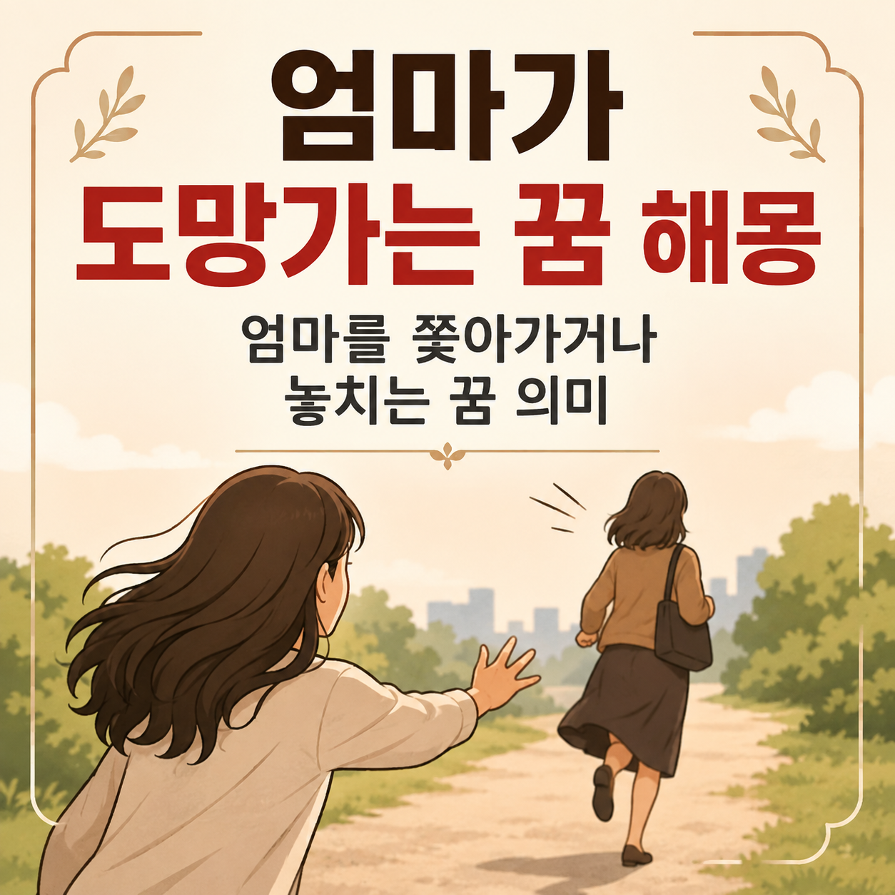 엄마가 도망가는 꿈