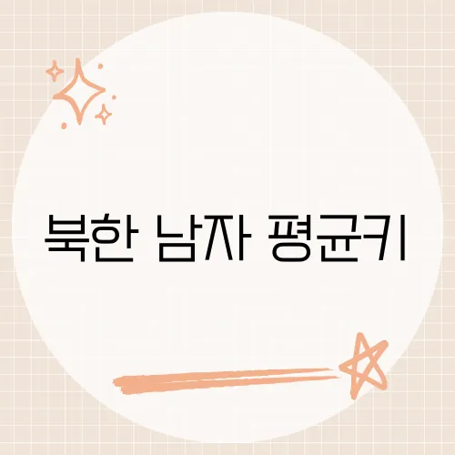 북한 남자 평균키, 북한 남성들의 신체적 특징 분석​