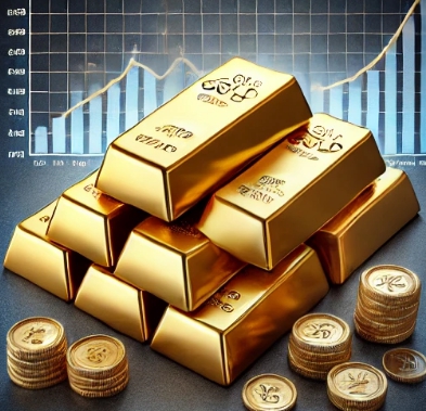 금 이 차곡차곡 쌓여있는 모습