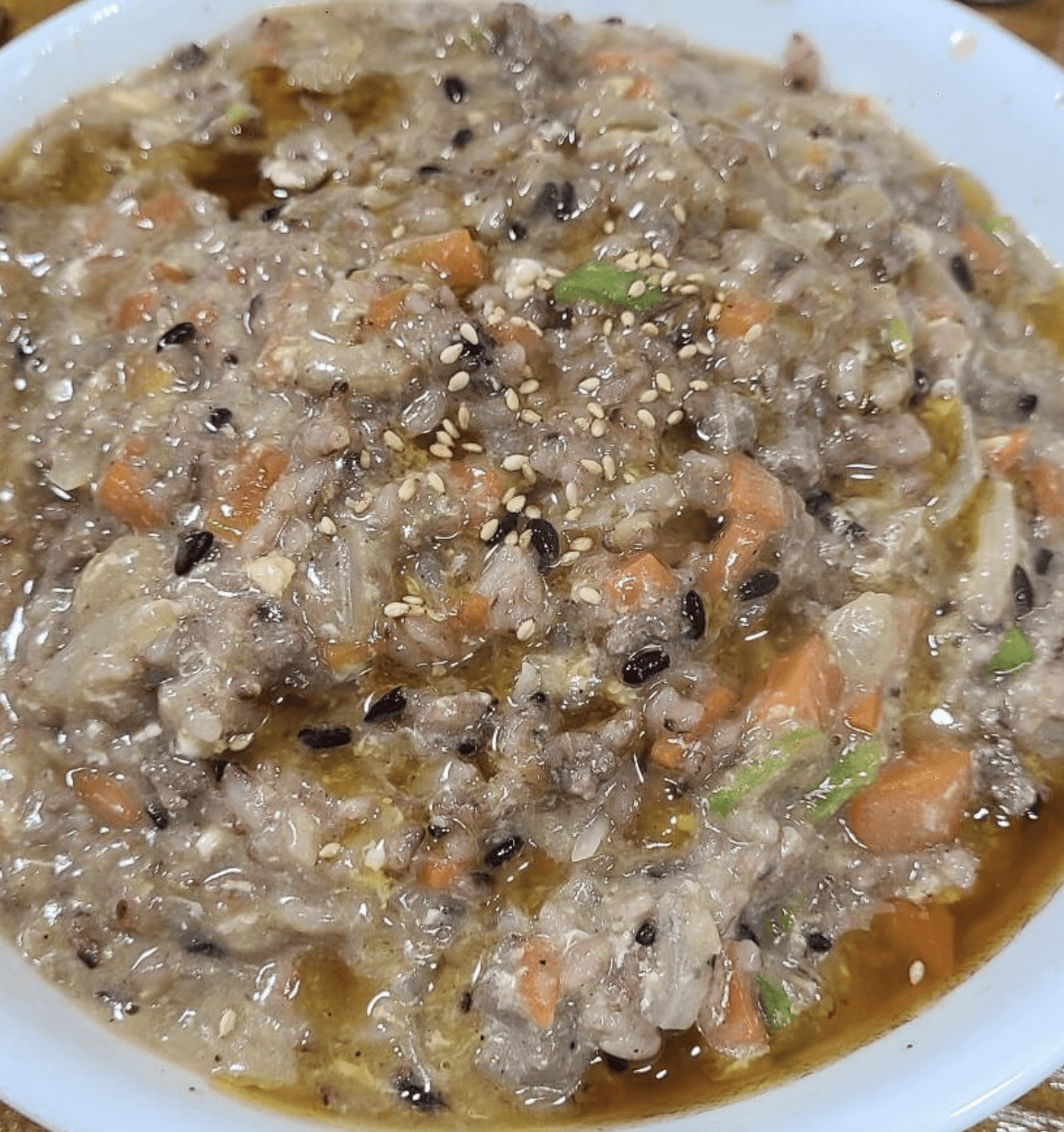 소고기 계란 죽