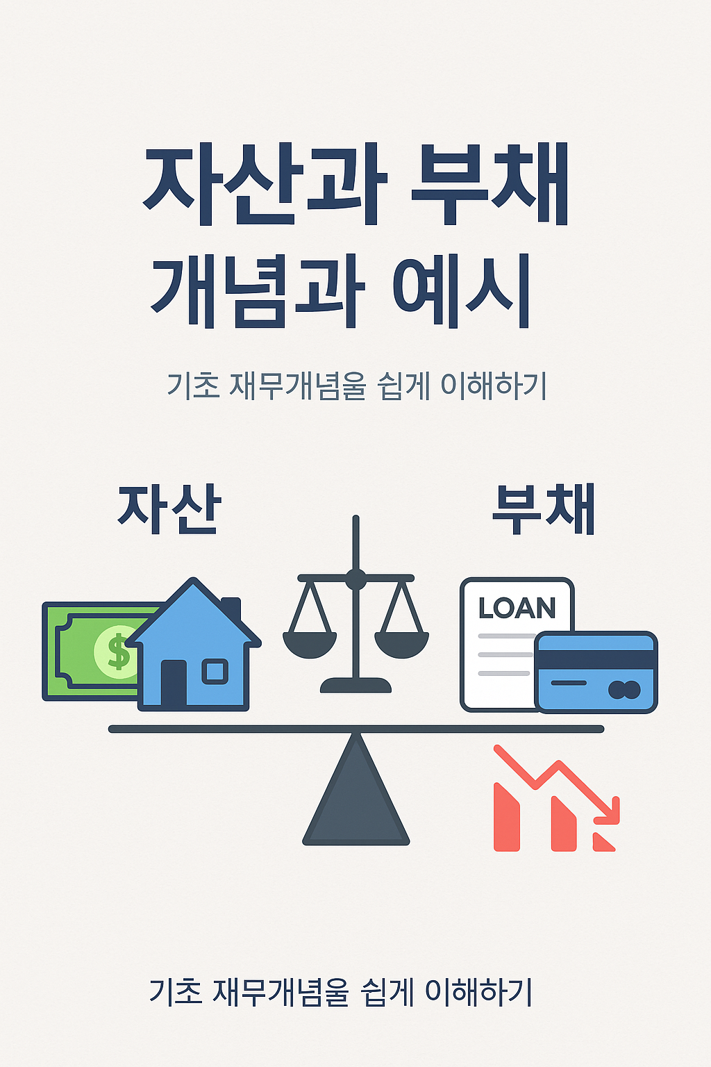 자산과 부채 개념과 예시 이미지