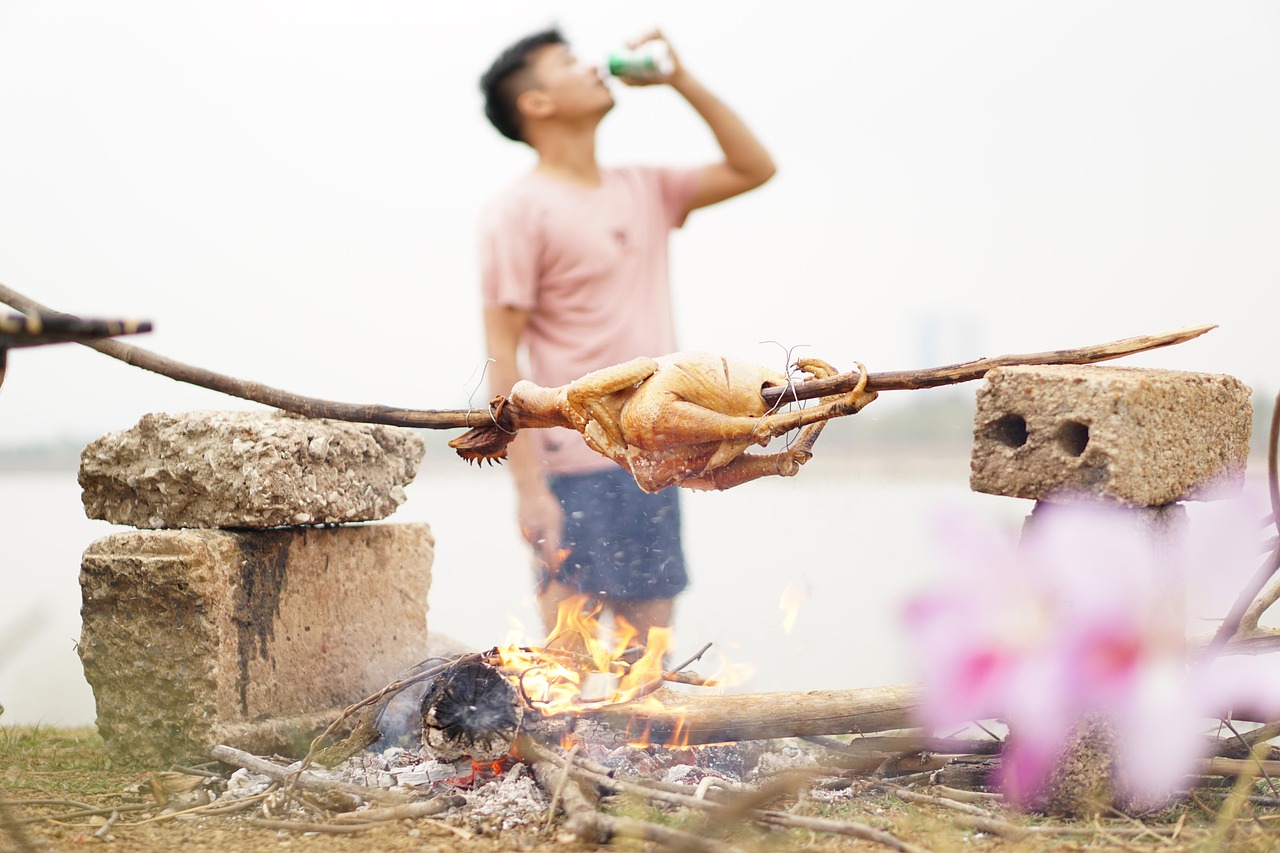 여행, 사람, 음식, 텐트