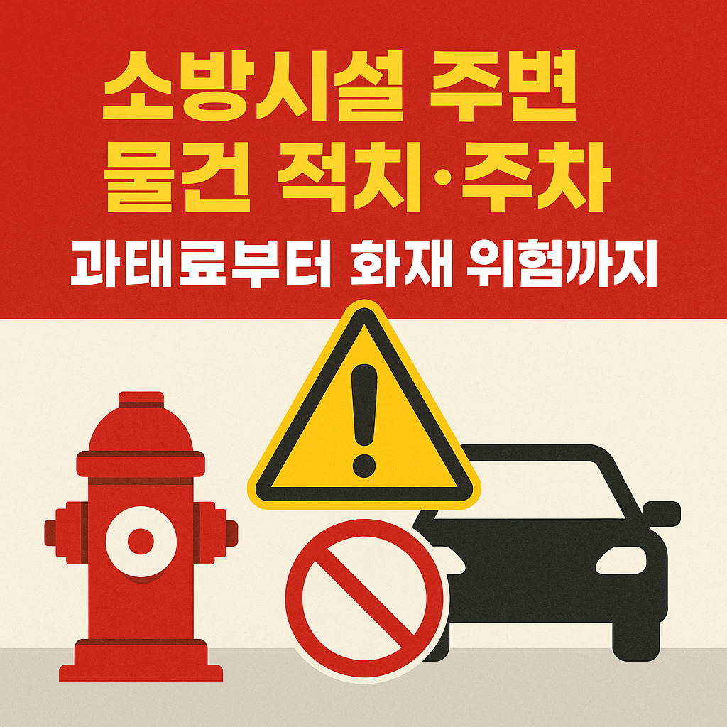 소방시설 주변 물건 적치·주차, 과태료부터 화재 위험까지