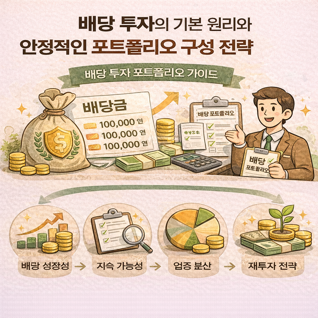 배당 투자 포트폴리오 가이드 인포그래픽