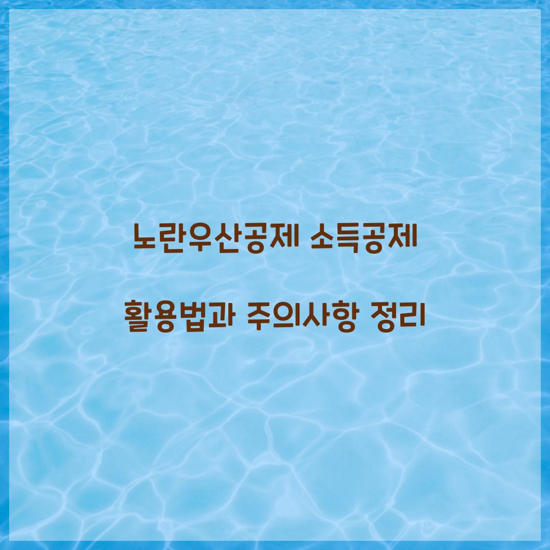 노란우산공제 소득공제