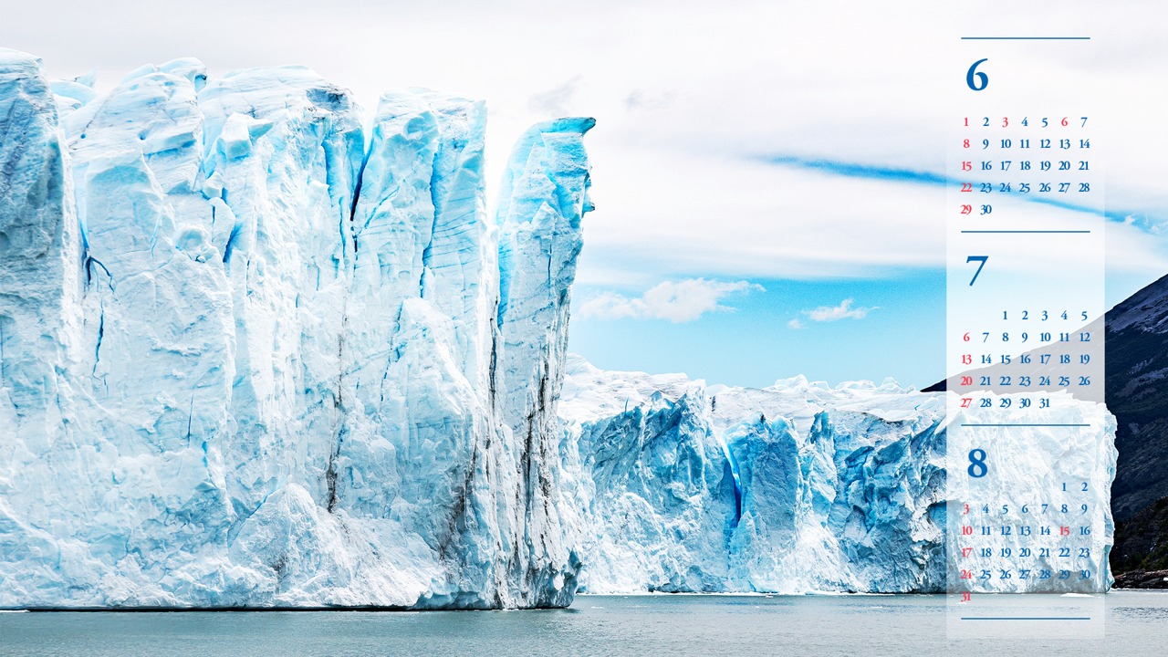 11 빙하 하늘 배경 B - 2025년7월 노트북배경화면