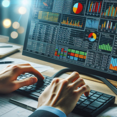 다양한 데이터를 분석하고 있는 화면