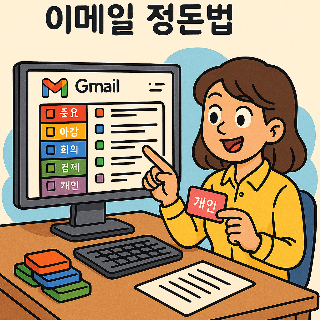 색상 라벨로 한눈에 정리하는 이메일 정돈법