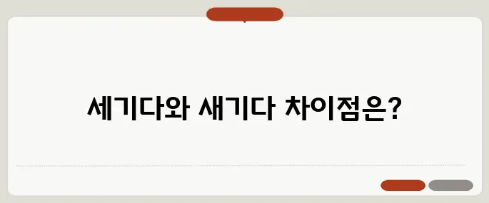 세기다 새기다 맞춤법 헷갈리는 대표 예시