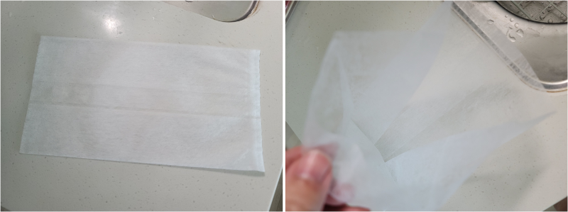 다이소 부직포 거름망 형태