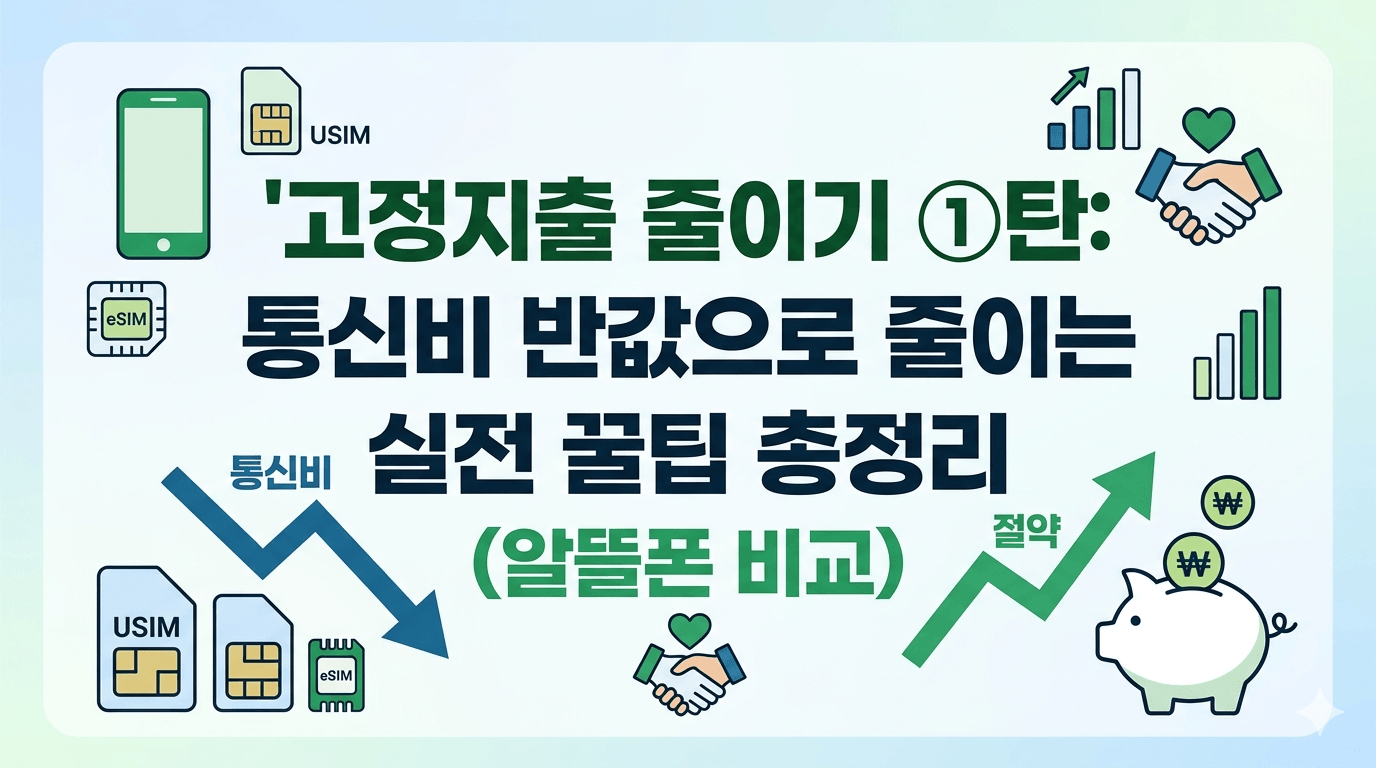 통신비 반값으로 줄이는 실전 꿀팁 총정리 (알뜰폰 비교)