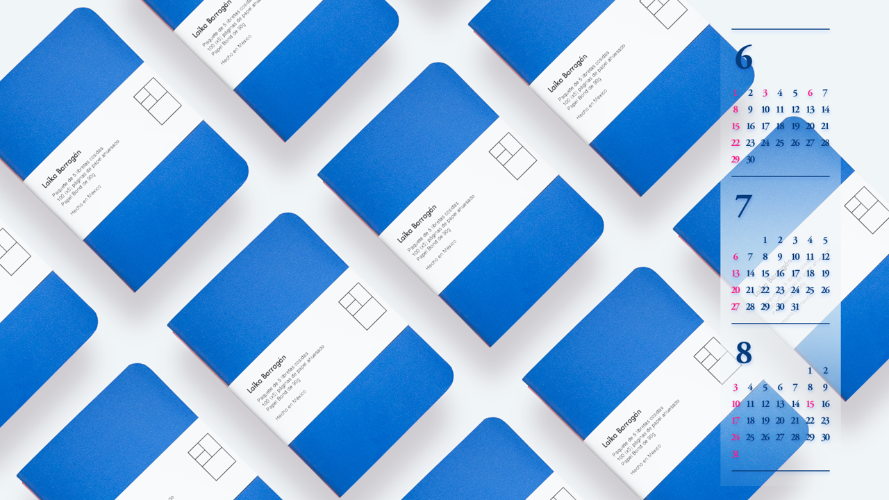 05 파란색 노트 B - 2025년7월 노트북배경화면