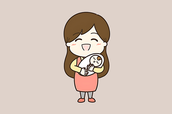 출산을-하고-아이를-안고-있는-여성