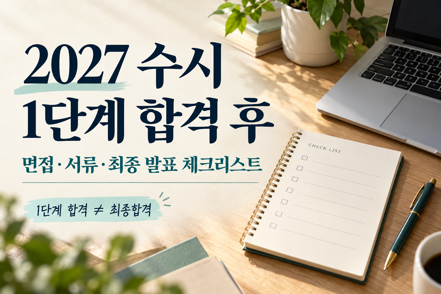 2027 수시 1단계 합격 후 해야 할 일 - 면접·서류·최종 발표 체크리스트