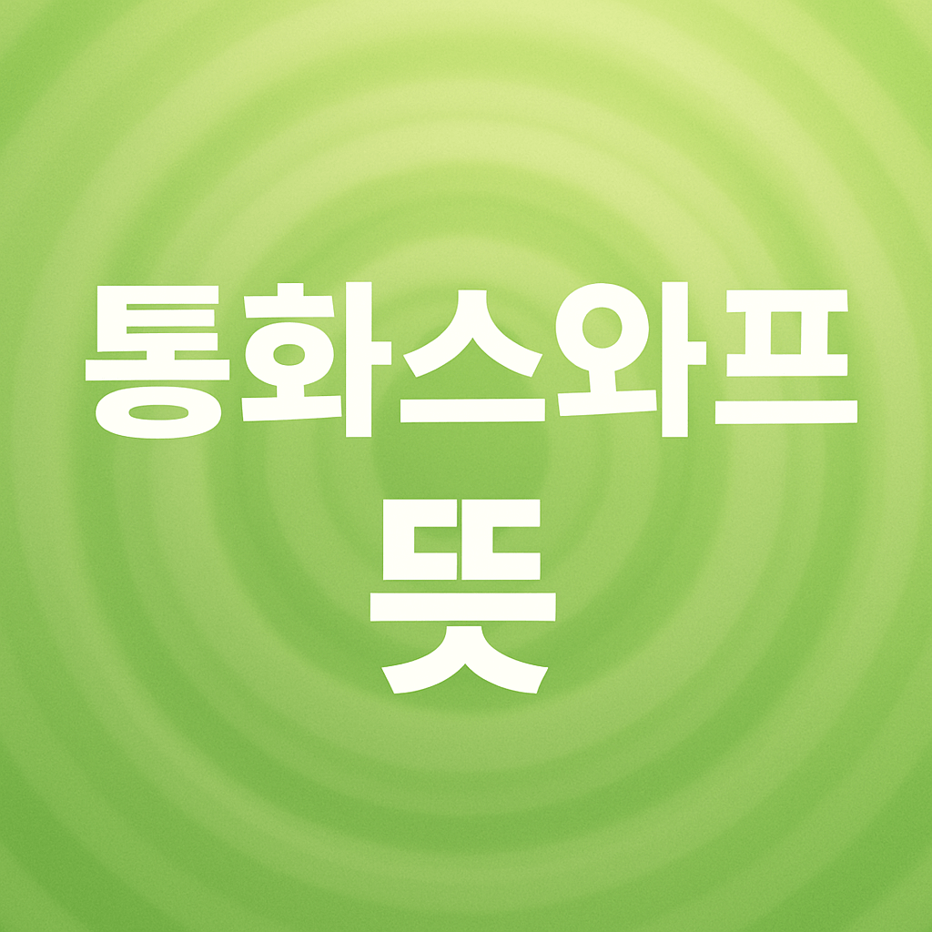 통화스와프 뜻
