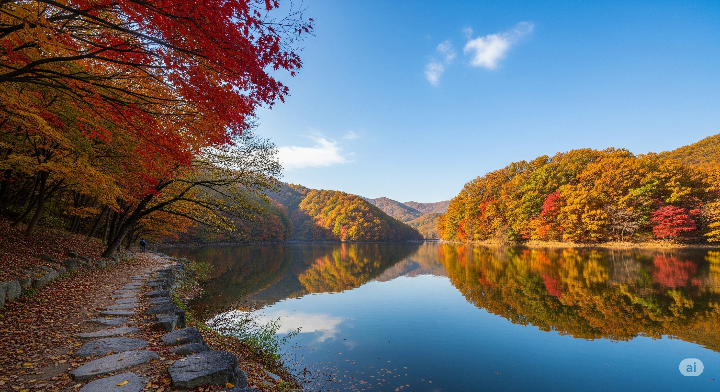 제천 의림지 단풍