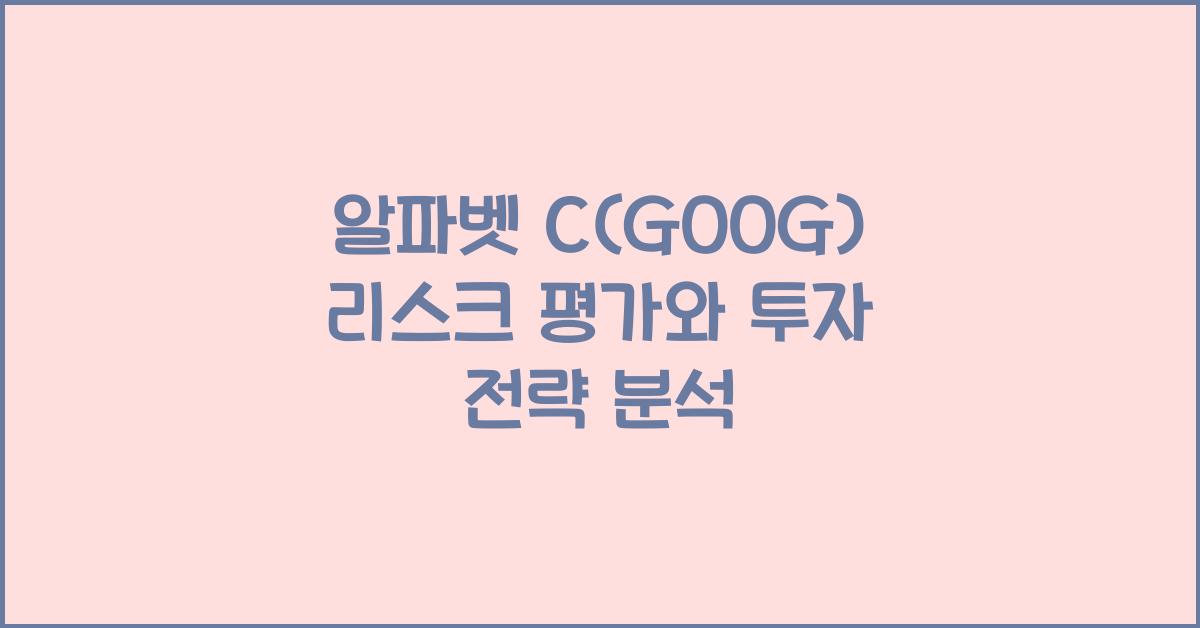 알파벳 C(GOOG) 리스크 평가
