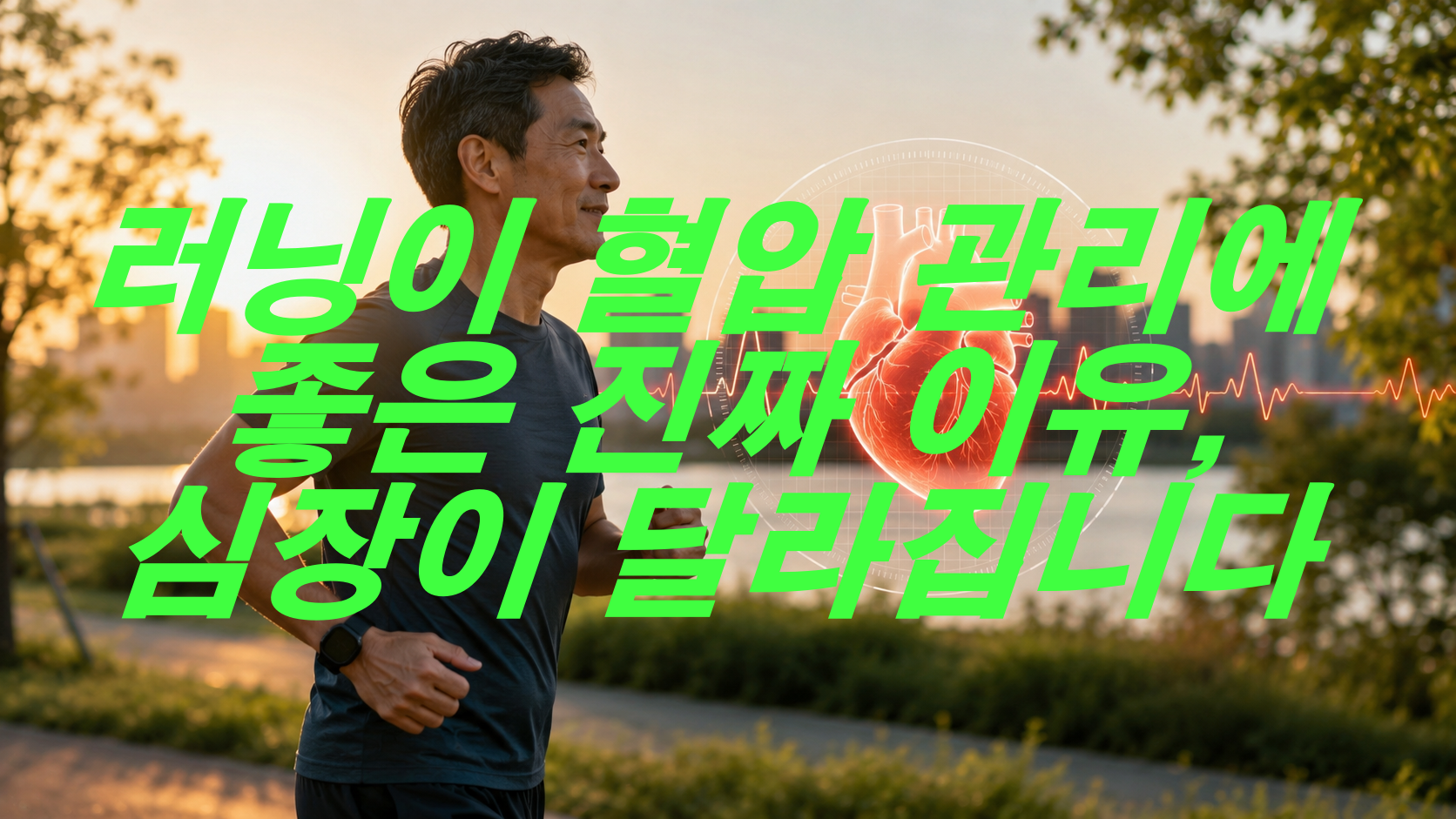 러닝이 혈압 관리에 좋은 진짜 이유, 심장이 달라집니다