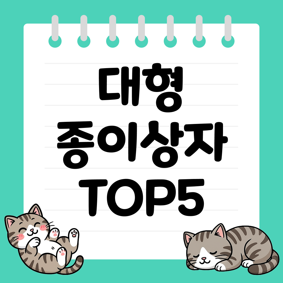 정리에 좋은 대형 종이상자 추천 순위 TOP5