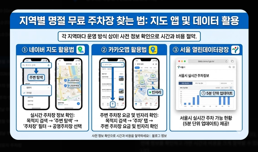 명절 주차비 절약하는 법(2026년, 설 명절, 공영주차장)(+ 통행료 무료)