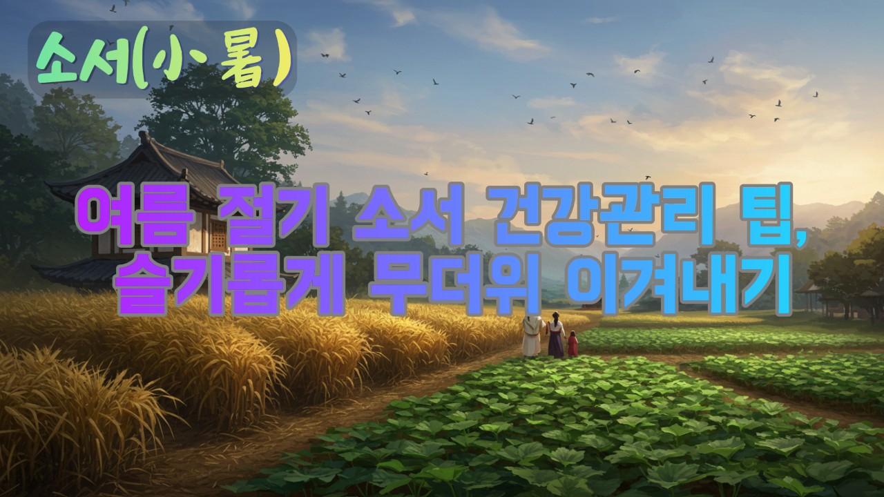 여름 절기 소서 건강관리 팁, 슬기롭게 무더위 이겨내기