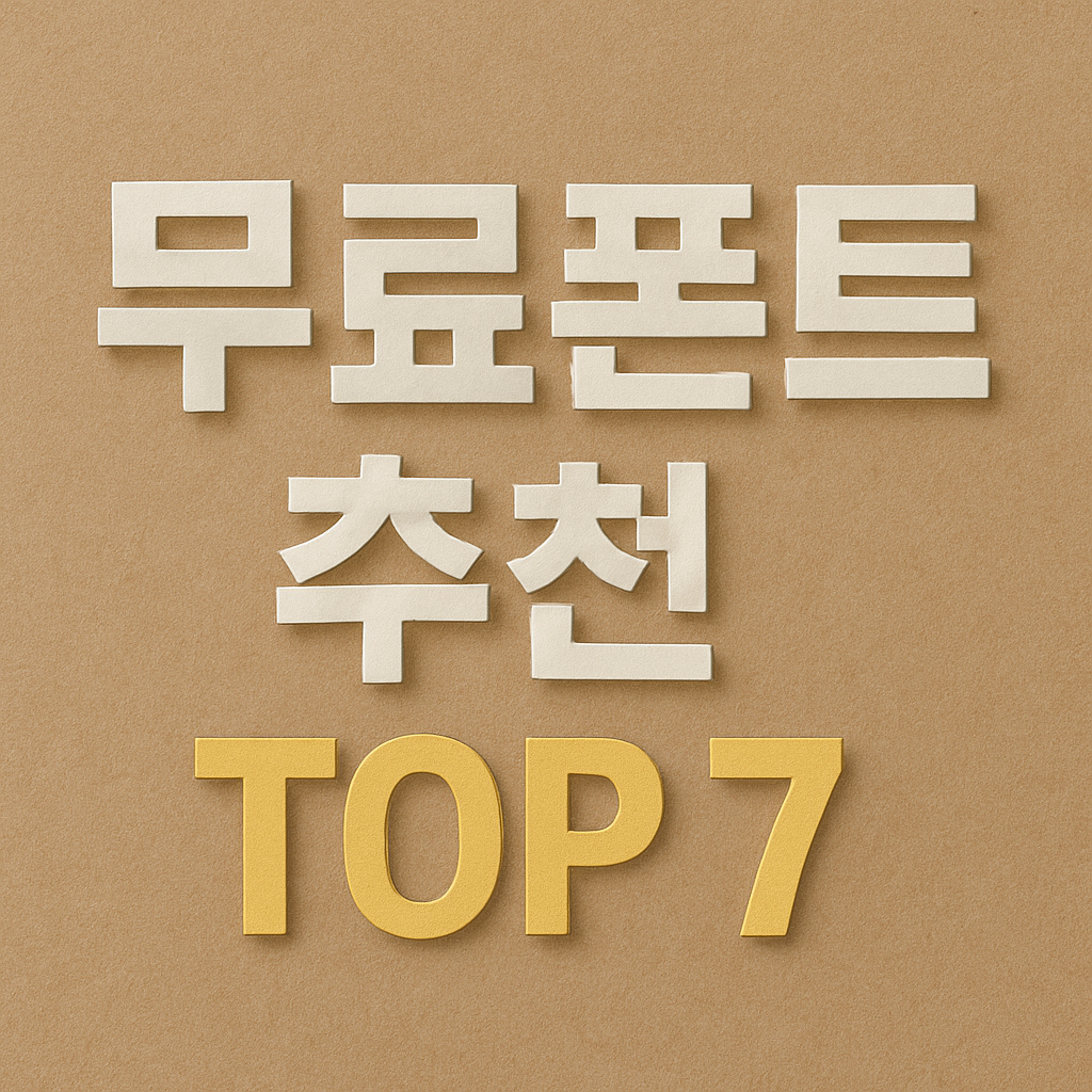 무료폰트 추천 TOP 7