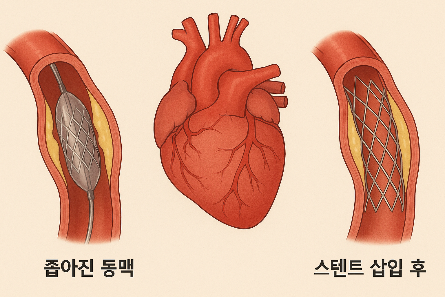 스텐트 시술 전, 후