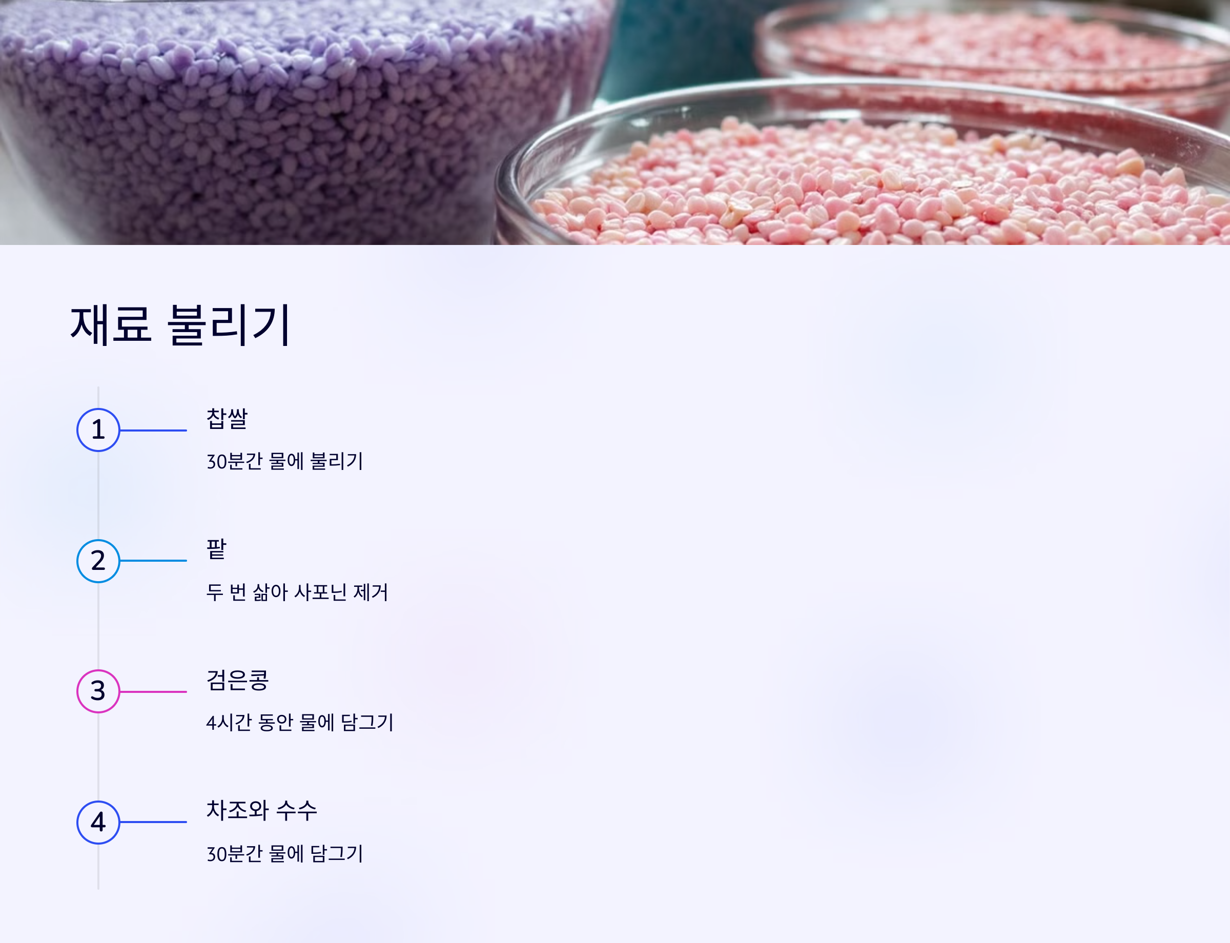 전기밥솥으로 만드는 찰오곡밥