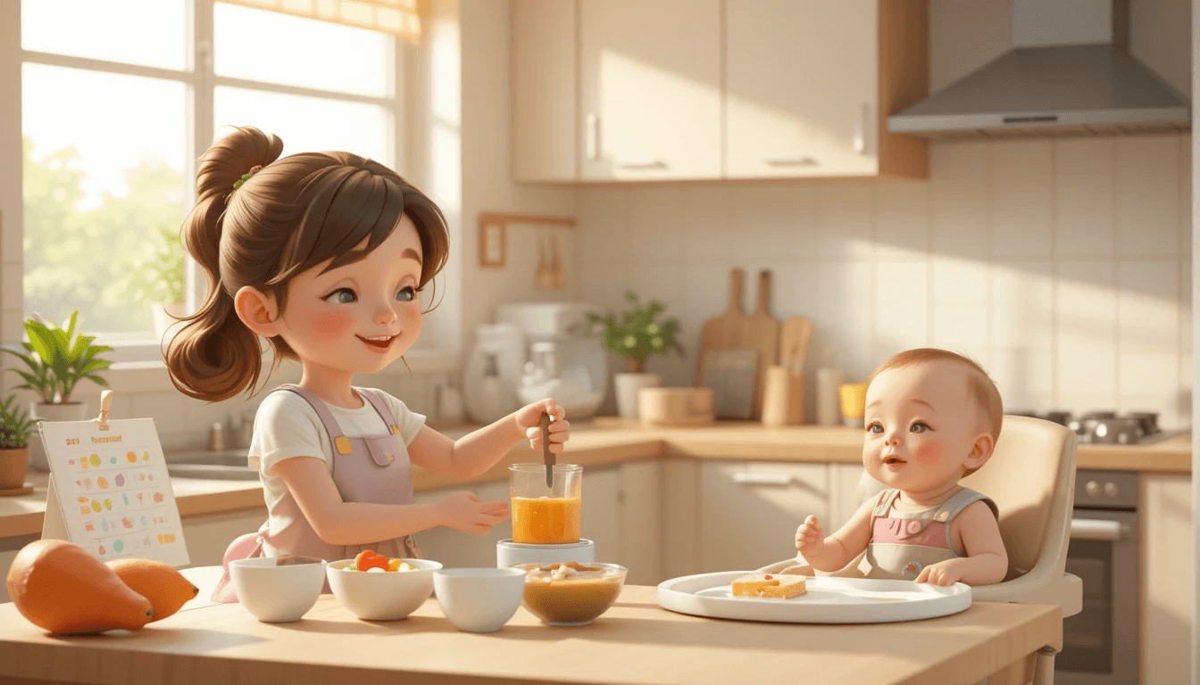 이유식 만드는 엄마 관련 사진