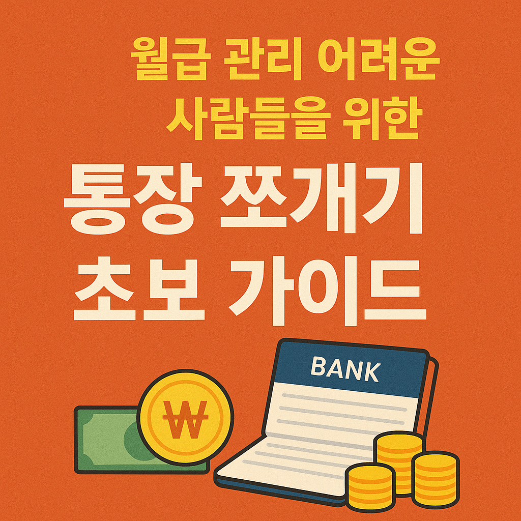 월급 관리 어려운 사람들을 위한 통장 쪼개기 초보 가이드