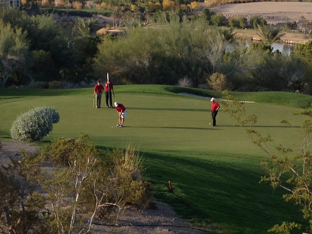 퍼팅중인 사람들