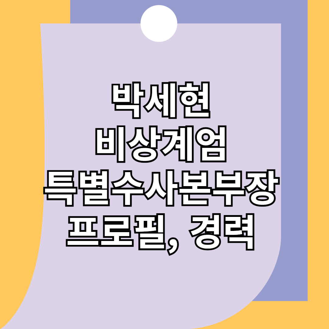 박세현 비상계엄 특별수사본부장