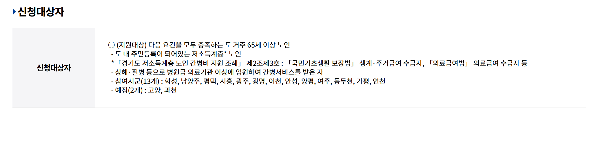 간병인 지원비 알기