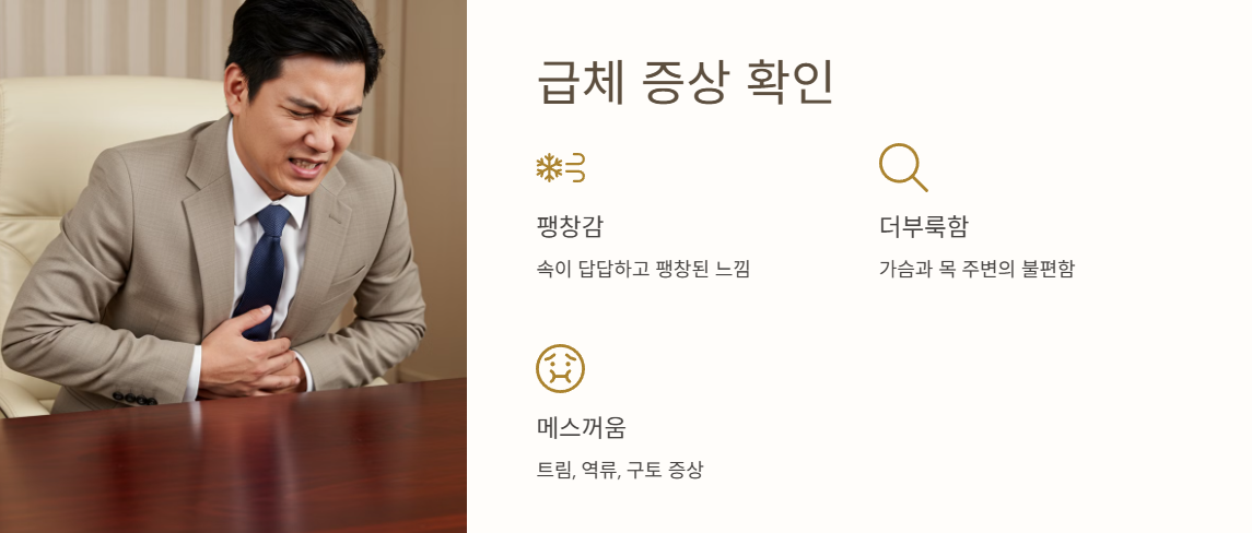 급체 증상 확인