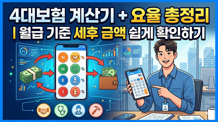 4대보험 계산 및 요율