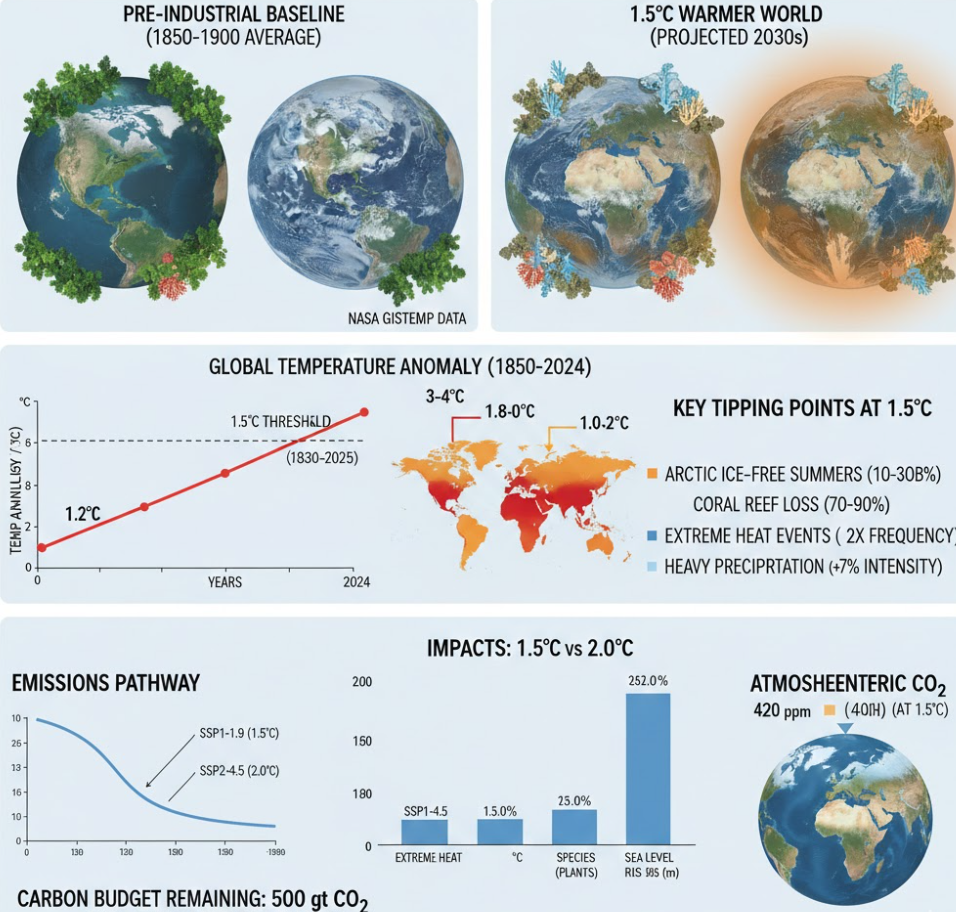 지구 평균 기온 1.5도 상승 임계값