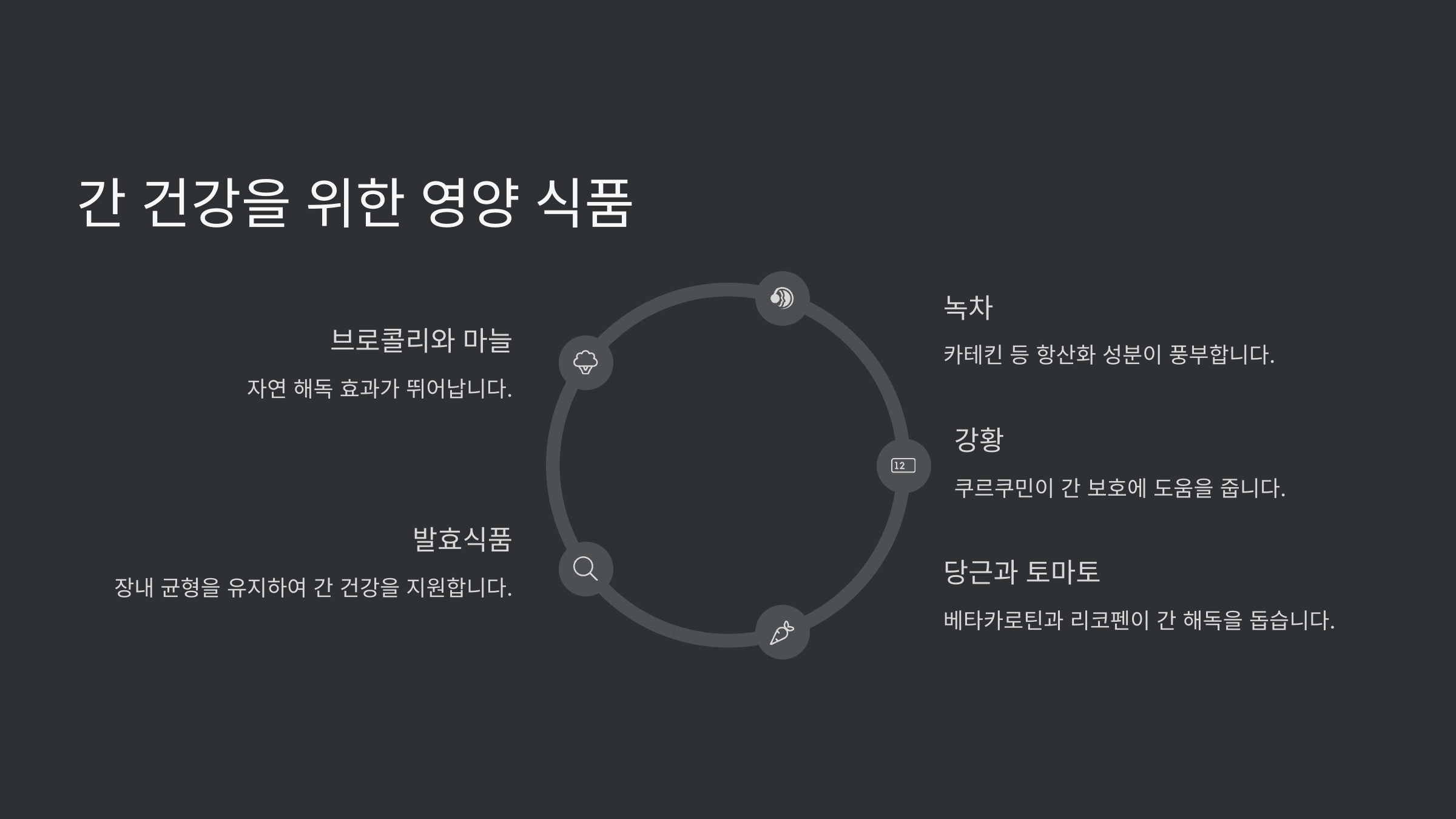 간 건강을 위한 음식 추천