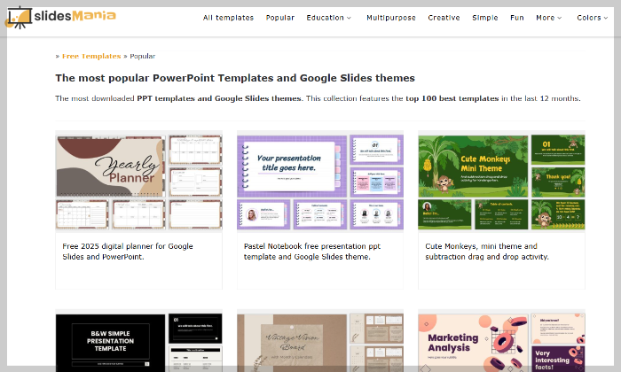 무료 PPT 템플릿 다운로드 사이트 추천 slides mania