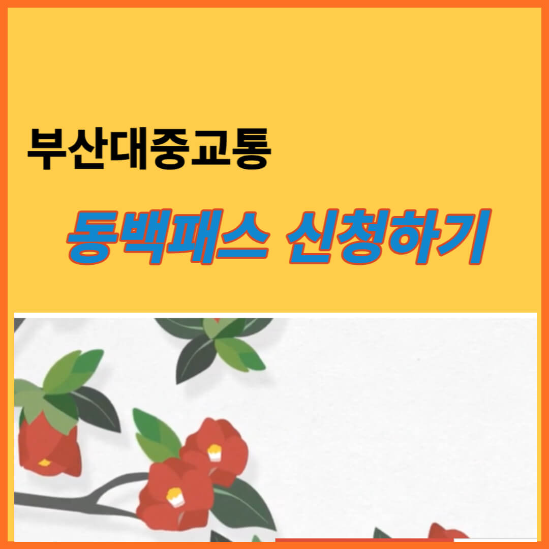 동백패스 신청하기