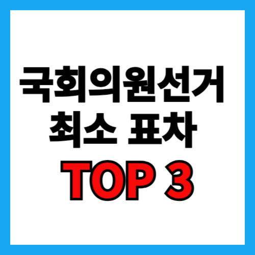 제22대 국회의원선거 최소 표차 TOP3