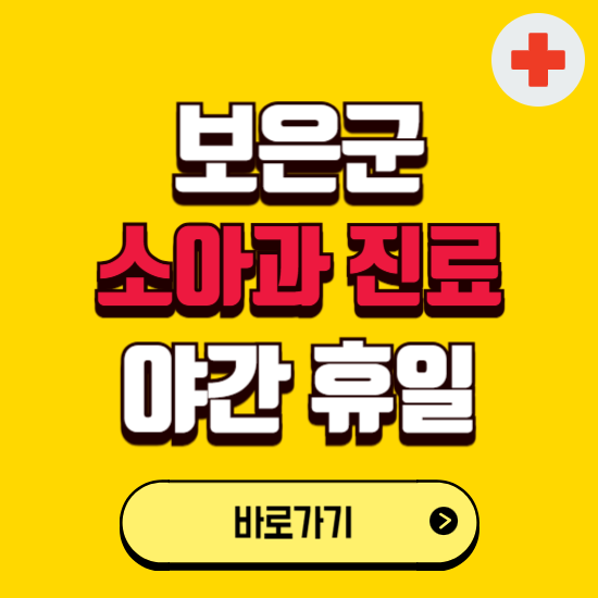 보은군 야간 소아과 진료병원 찾기 ❘ 24시 일요일 주말 연휴 응급진료 추천 잘하는 곳