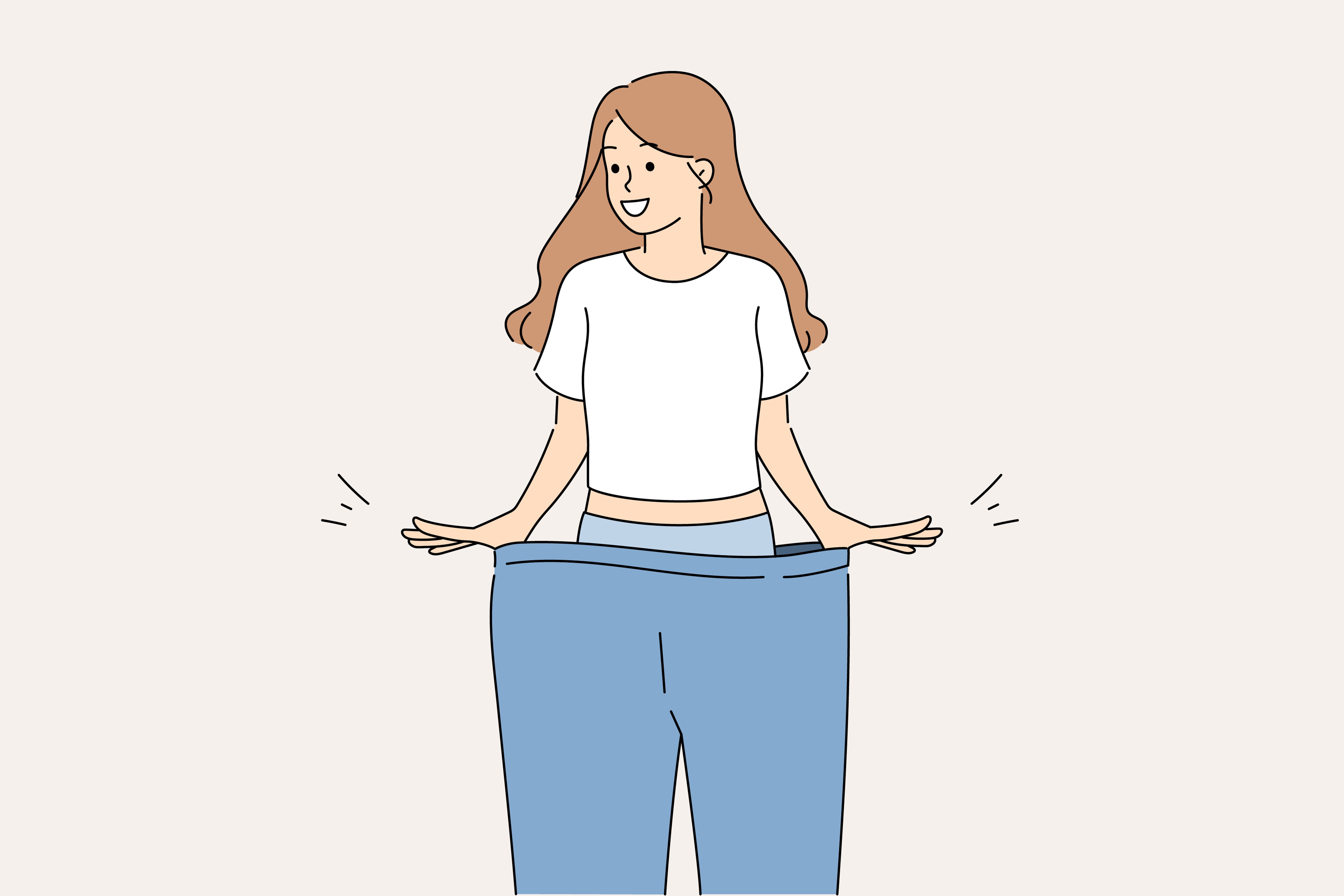 고혈압 원인&amp;#44; 증상&amp;#44; 치료법에 따른 체중 감량 효과 표현 그림