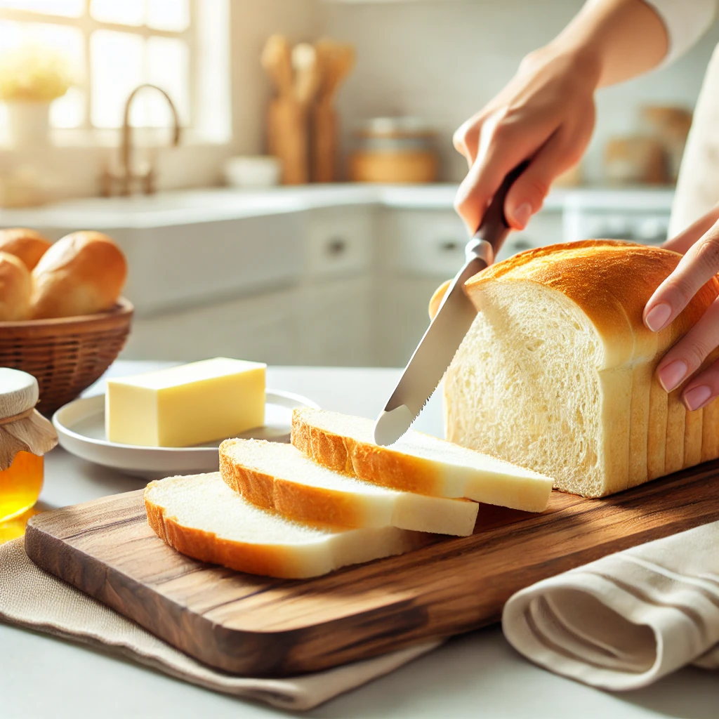 신선한 빵을 준비하는 따뜻한 주방