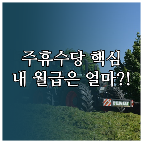 2026년 최저시급과 월급 계산 주휴..