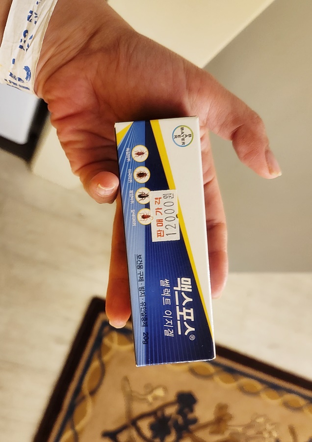바퀴버레약을 사가지고갔으나 벌래를 본적은 없음