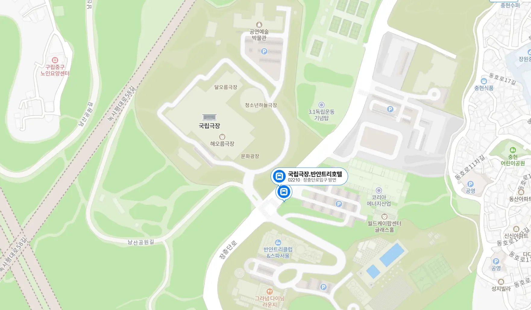 네이버 지도 해오름 극장 지도