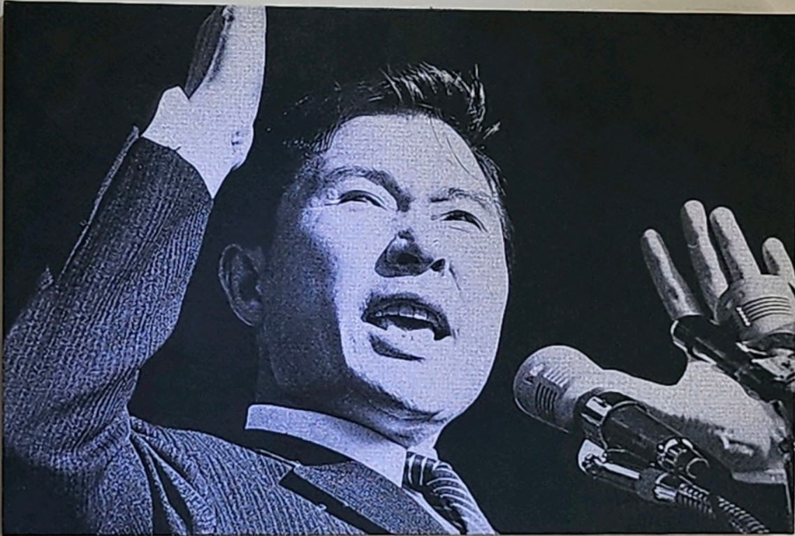 동네한바퀴 목포 김대중공부방 안에 있는 김대중 대통령 사진